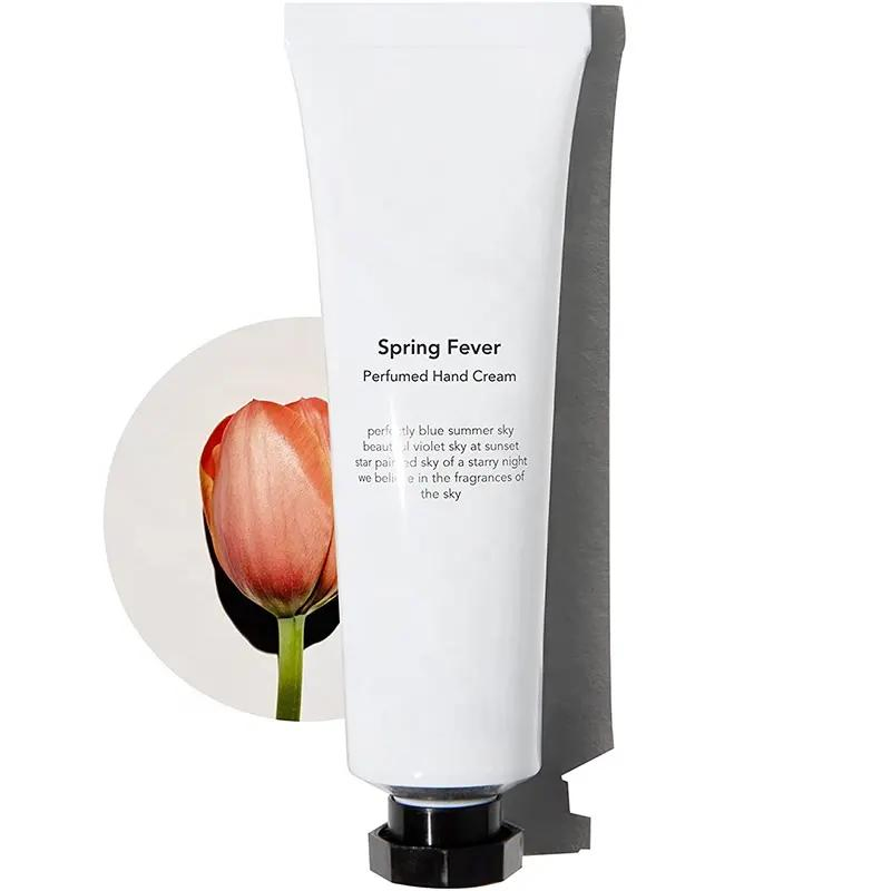 Private Label Natural Organic OEM Unique Scent Repairing Hand Lotion Tulip Lemon Floral Hand and Foot Whitening Cream