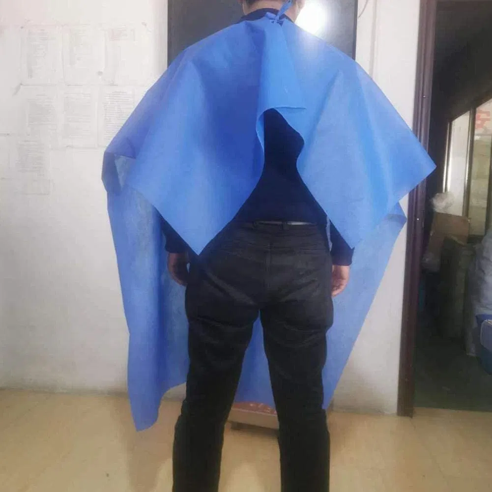 Disposable Transparent Barber Apron Non-Woven Salon Apron Hair Cutting Personal Protection Capes Barber Apron