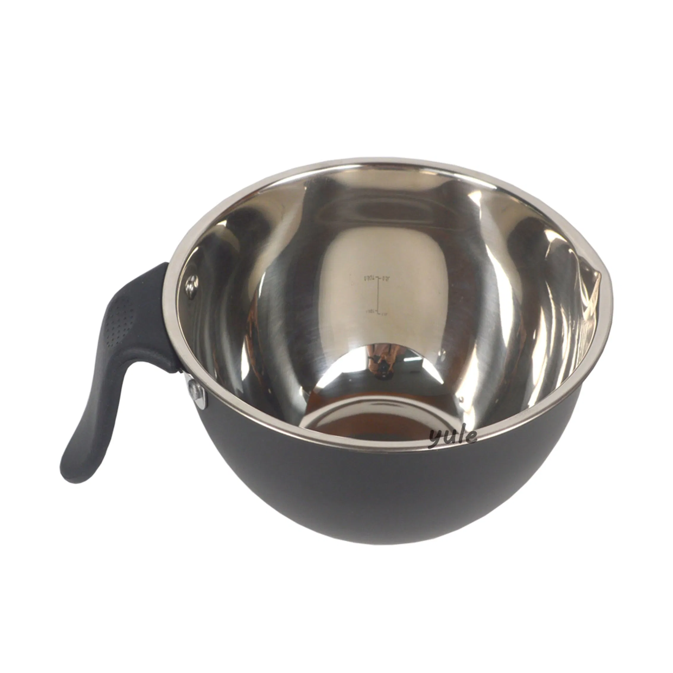 USA Holiday Present 3 PCS 1.5/3.0/5.0qt Food Grade Material Salad Bowl with Handle Stainless Steel Mixing Bowls Set