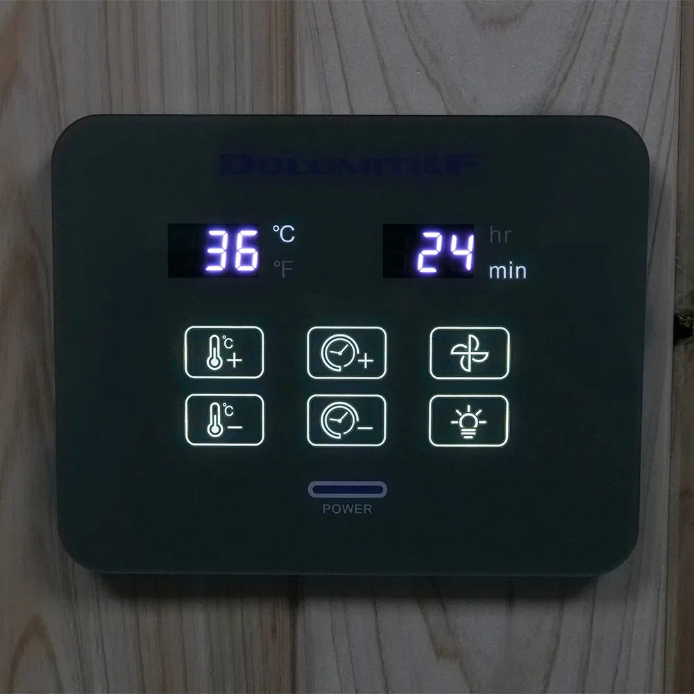 Sensor-Connected Sauna Controller Adjusts Time Lighting Exhaust for Home Use Bb90