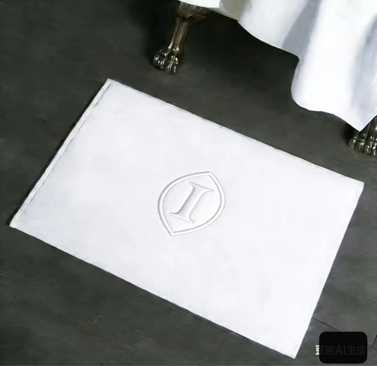 Cotton Floor Towel Bath Mat with Logo Customization White Floor Mat