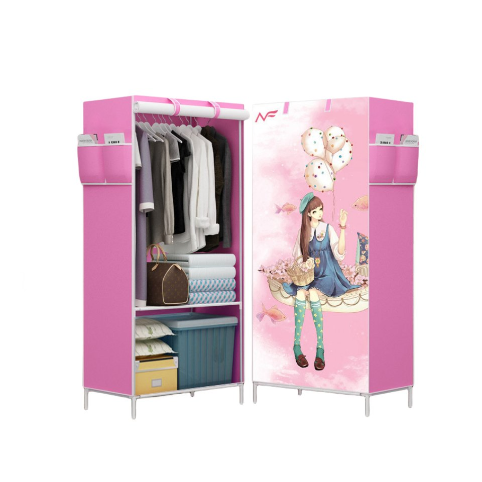 Rental Room Furniture Household Fabric Folding Cloth Ward Storage Assembly King Size Reinforcement Combination Simple Wardrobe