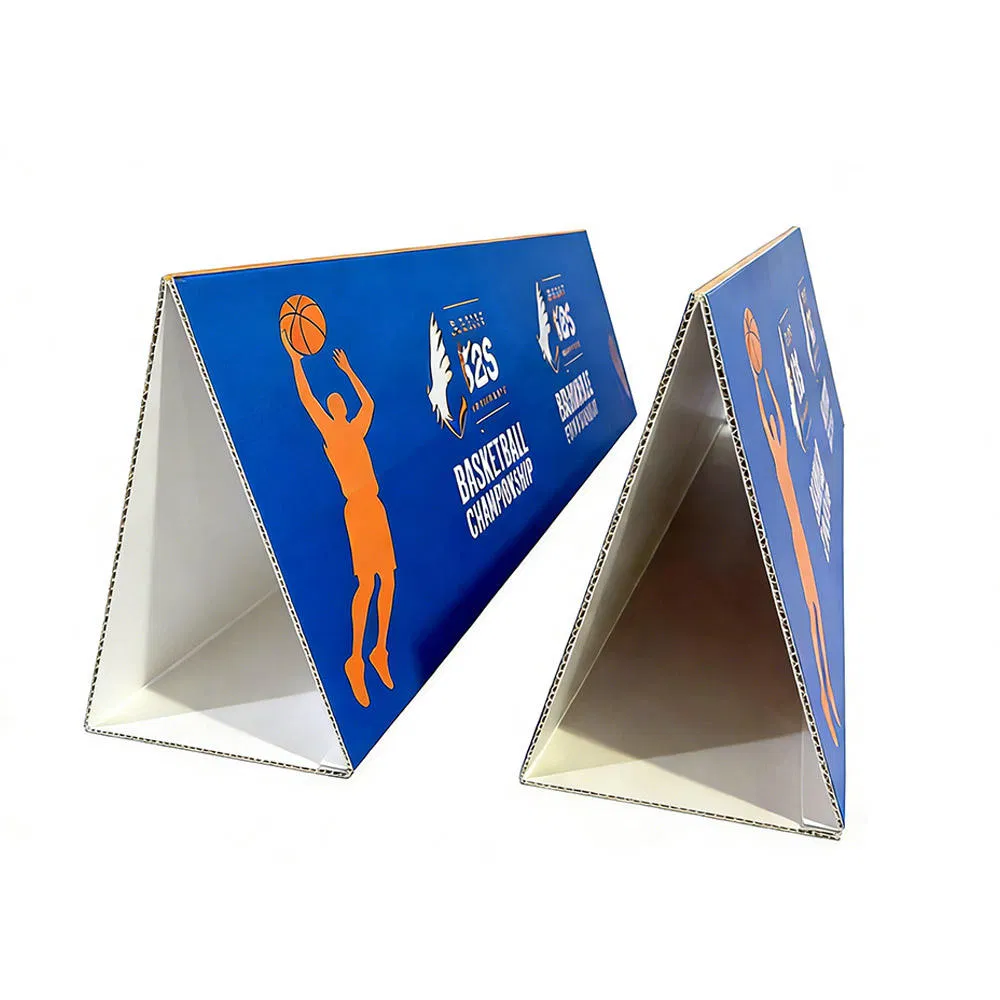 Custom Bollard Cover PP Plastic Corrugate Trade Show Display Advertise Stand