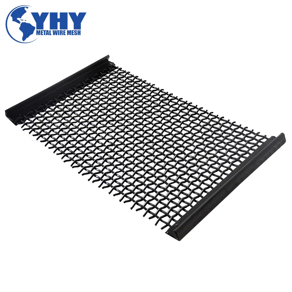 Crimped Screen 65 Mn Steel Braided Mine Vibrating Screen Stone Grading Trommel Screen