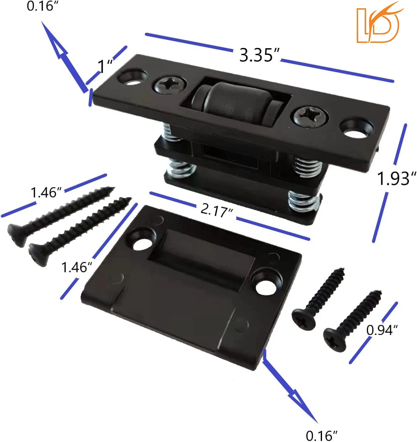 Heavy Duty Zinc Alloy Latch Door Roller Catch with Iron Strike Plate