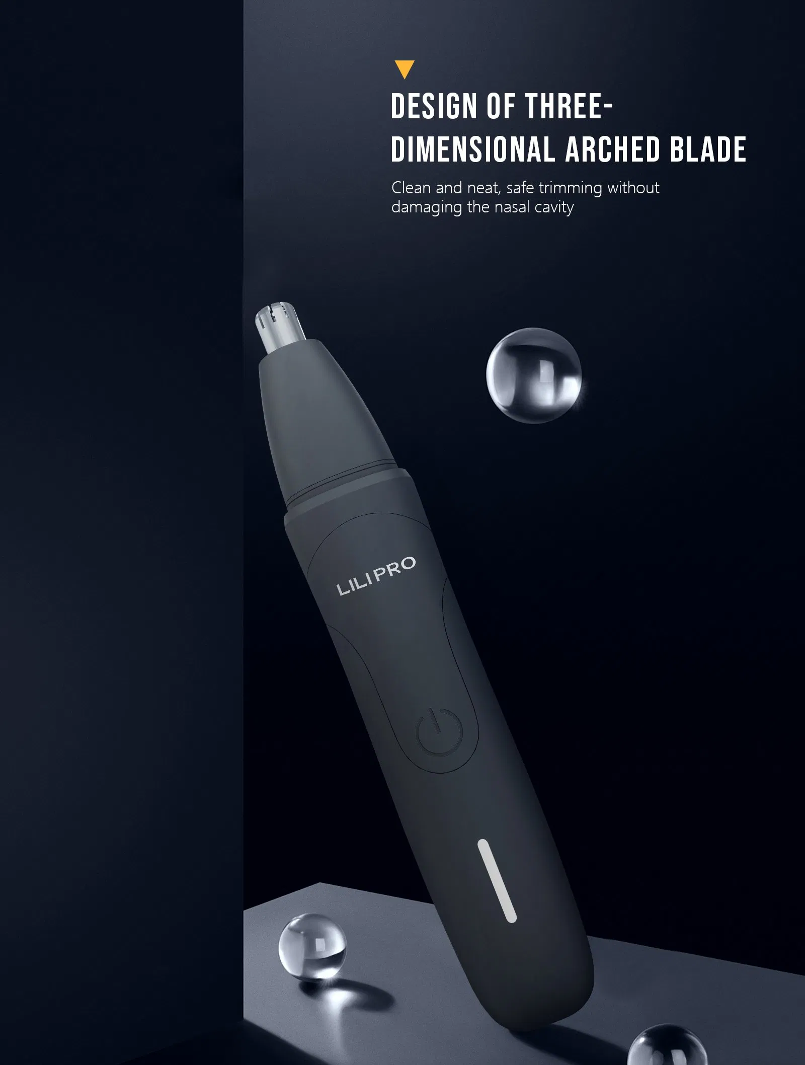 Lilipro N1 Ear and Nose Trimmer for Men Rechargeable Cordless Nose Hair Trimmer