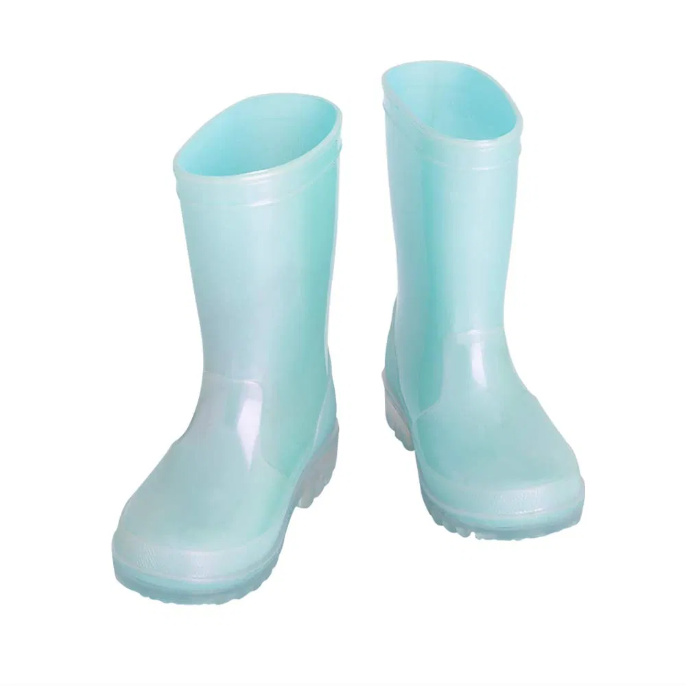 Children′ S New Fashion Trend PVC Childrens PVC Shiny Rain Boots Kids