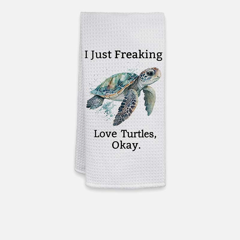 Cute Printed Kitchen Cleaning Towel Water Absorption Microfiber Waffle Kitchen Cloth