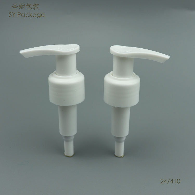 Left-Right Rock White Color 24mm-410 Bottle Dispenser Pump PP Lotion Pump