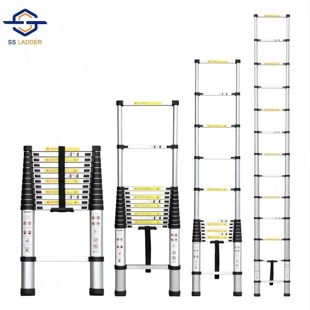 Modern Design Single-Sided Telescopic Aluminum Alloy Folding Ladder with 150kg Load Capacity for Home Use