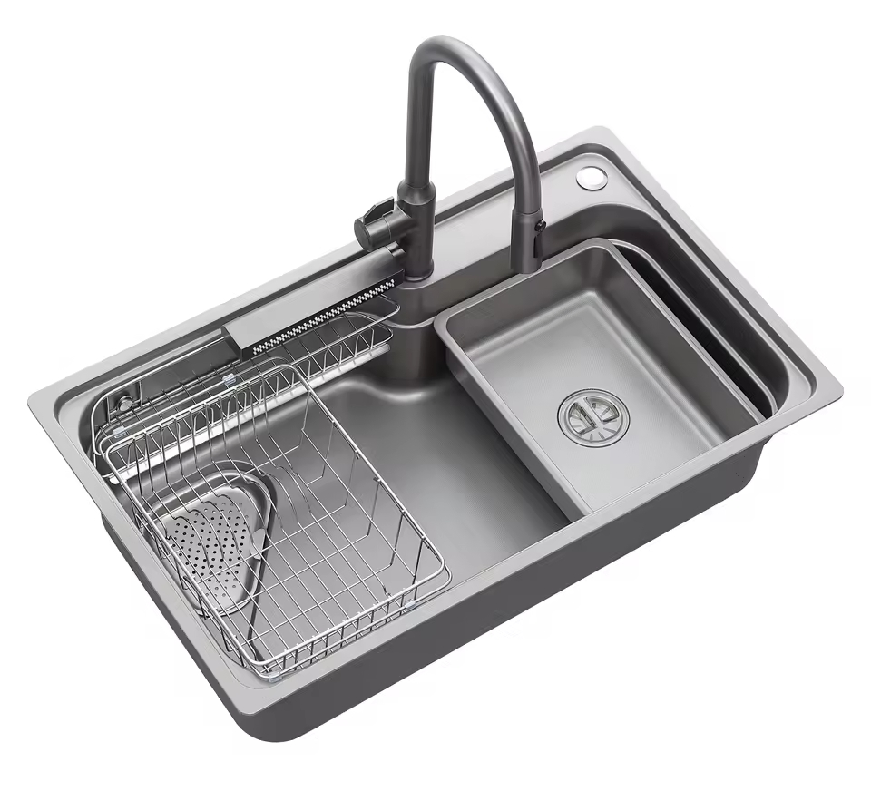Stainless Steel Kitchen Sink Japanese Style Multifunctional