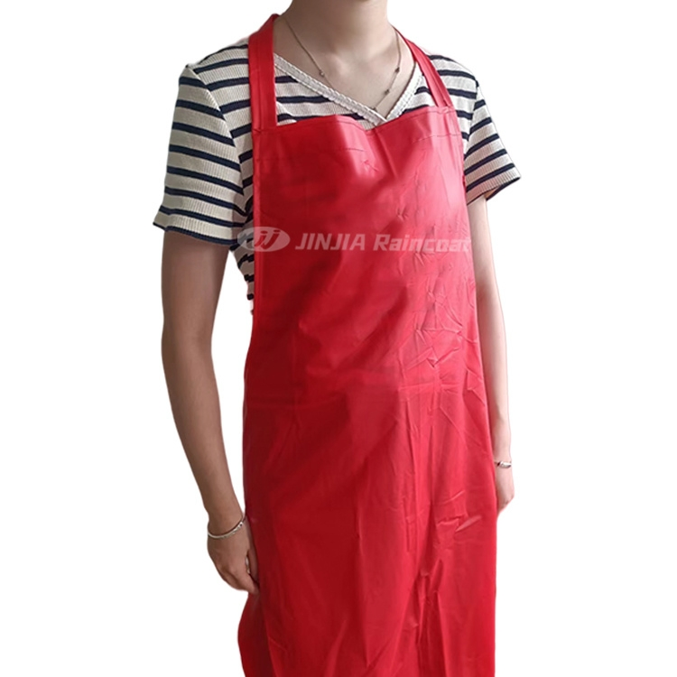 Custom Logo Printing Restaurant Kitchen Cooking Cleaning Work Plastic PVC Waterproof Apron