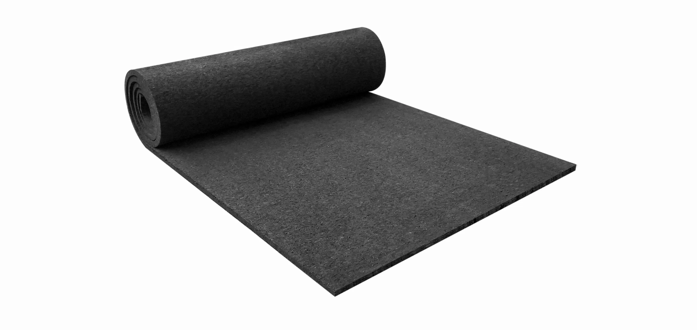 Factory Wholesale Anti-Noising Rubber Carpet Sound Insulation Roll Black SBR Soundproof Underlay Rubber Roll
