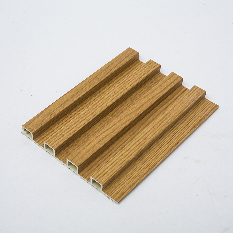 Wooden Grain Hollow Interior Decoration Wall Panels Cladding PVC 3D Fluted Wall Panels Wood Plastic WPC Wall Panels