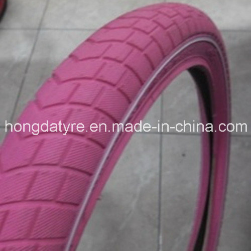 Детская велопокрышка розовая 24 дюйма