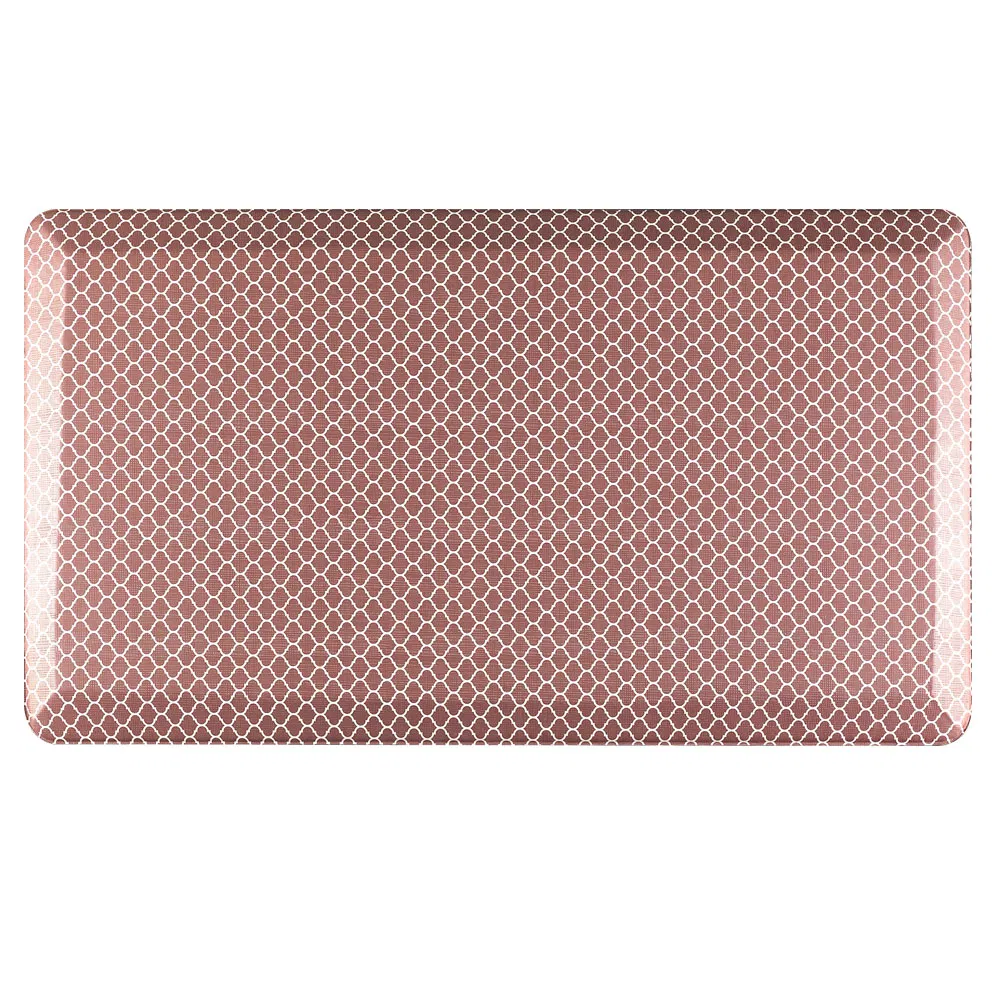 Factory Custom-Made PU Polyurethane Printing Fabric Ergonomic Comfort Rug Anti Fatigue Kitchen Standing Mat