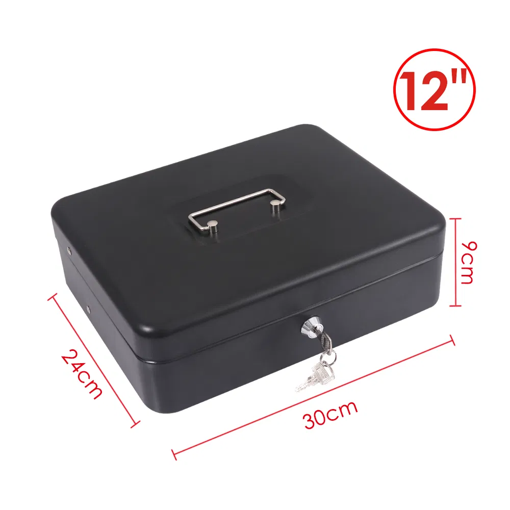 Foska Office Supplies Keys Accompanied Money Save Metal Cash Box