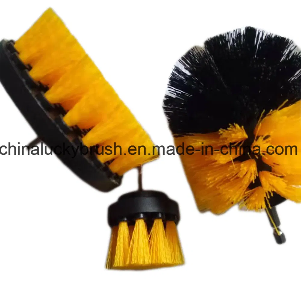 Popular PP 360 Drill Car Wash Set Cleaning Drill Brush for Electric Tool and Car Hub (YY-821)