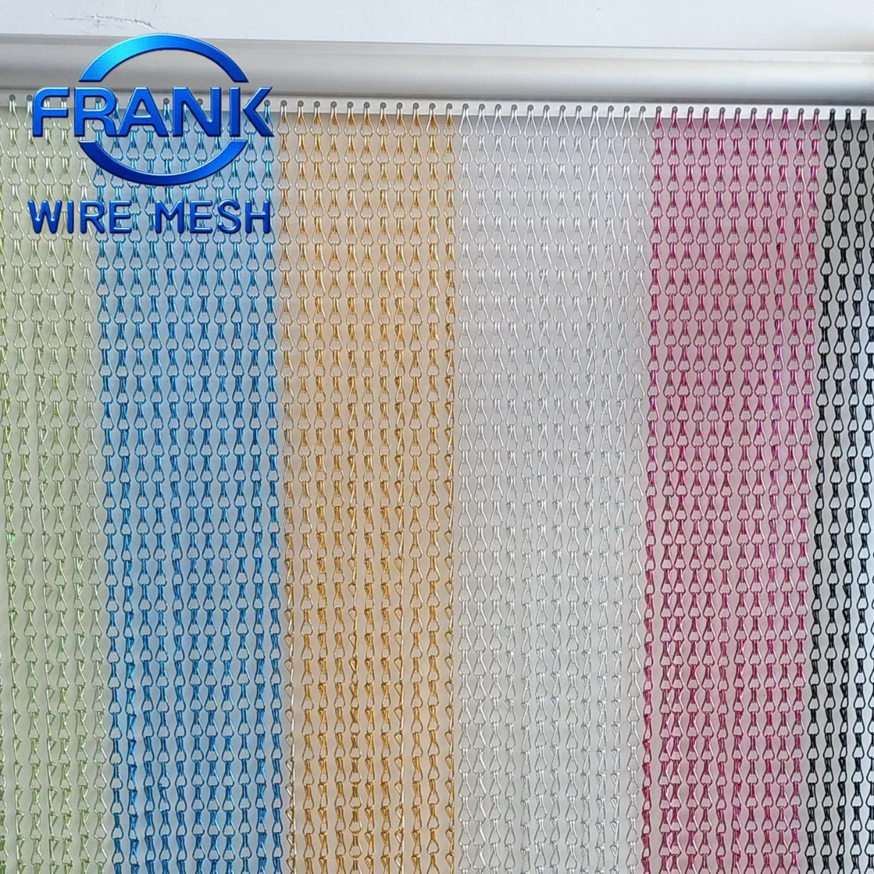 High Quality Aluminum Hanging Double Hook Metal Chain Link Fly Curtain Mesh for Room Dividers