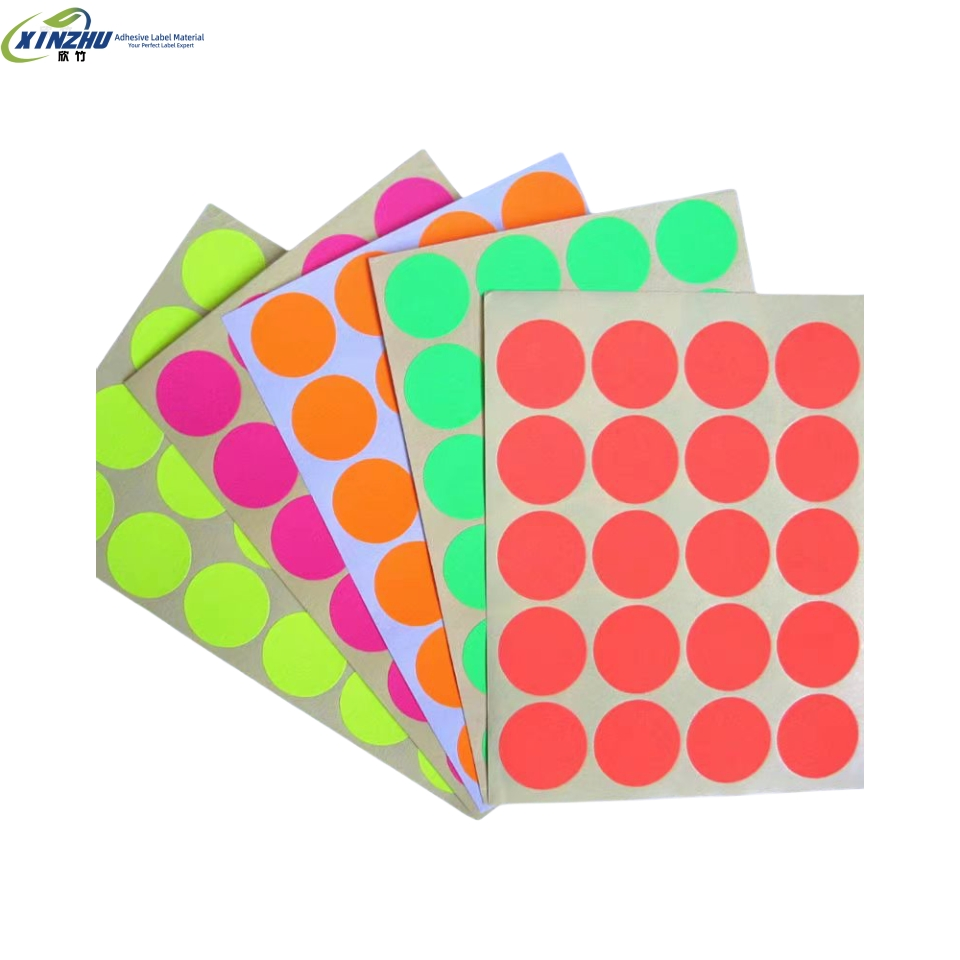 Wood-Free Paper with fluorescent Yellow Color Coating Label Material