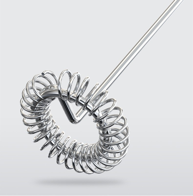 Chargeable Milk Frother Wand Eggbeater-Handheld Milk Frother with Stainless Steel Whisk-Battery-Powered Drink Mixer for Coffee,Lattes,Cappuccinos,Matcha--BS+2 H