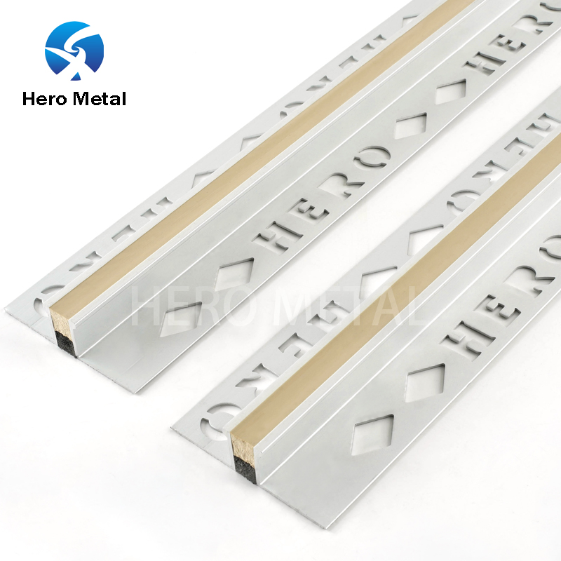 Foshan Supplier Decoration OEM 2.4m Bright Silver Wall to Carpet Dural Joints House Expansion Strip for Tiles Corner Molding Banding Trim Movement Joints