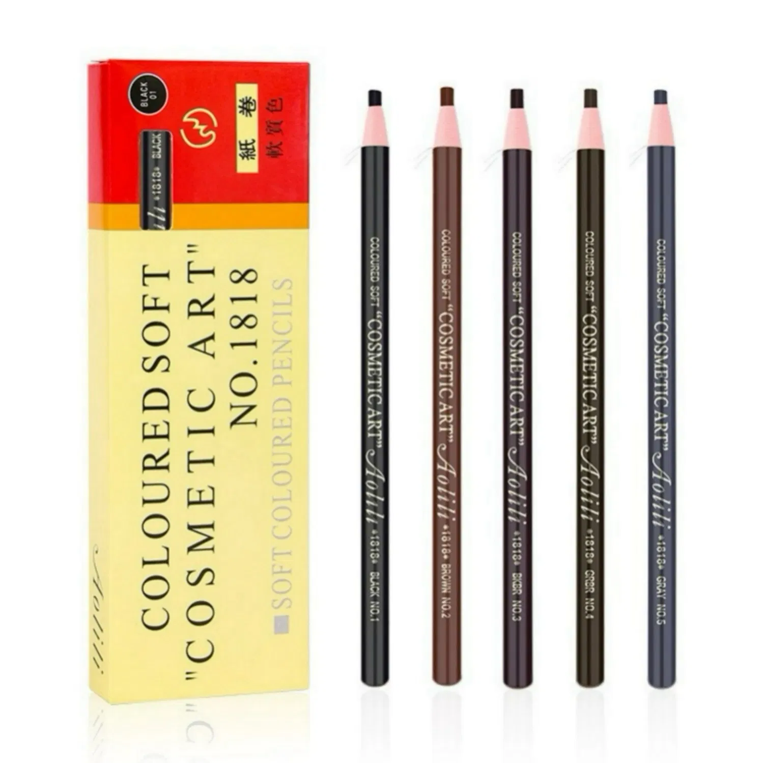 Thin Tip Eyebrow Pencil with 6 Shade Choices to Match Different Hair Colors and Makeup Looks