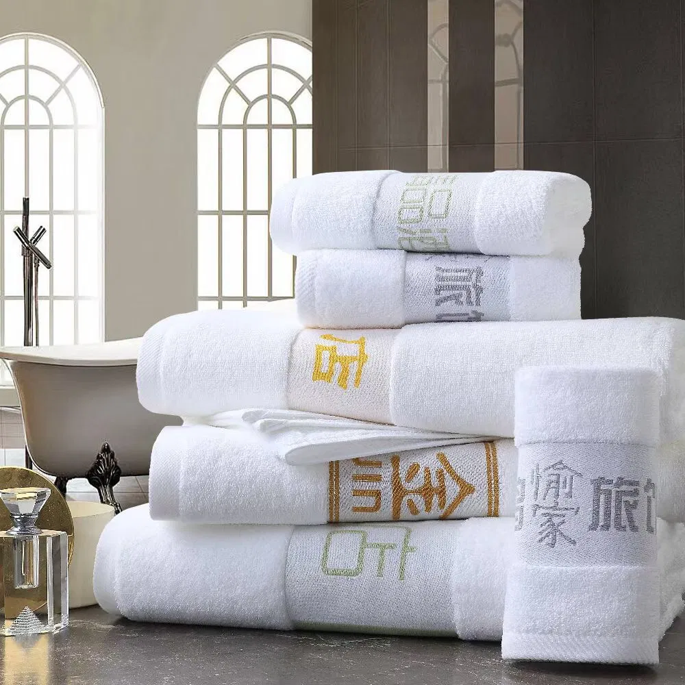 Wholesale Factory Price High-Quality Cotton White 5 Star Hotel Towels Bath Towel Hand Towel