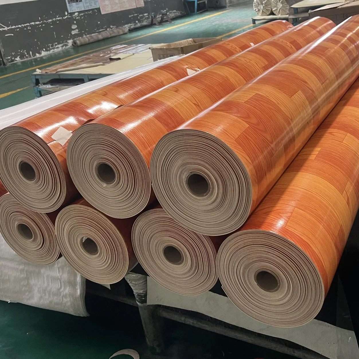 1.0mm 1.20mm Linoleum Wood PVC Sponge Flooring Plastic Carpet PVC Sheets Linoleum Floor Roll