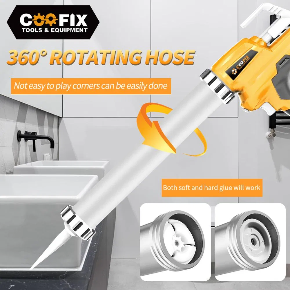 21V Electric Caulking Gun with Adjustable Speed for Professional Tile Grout Sealing