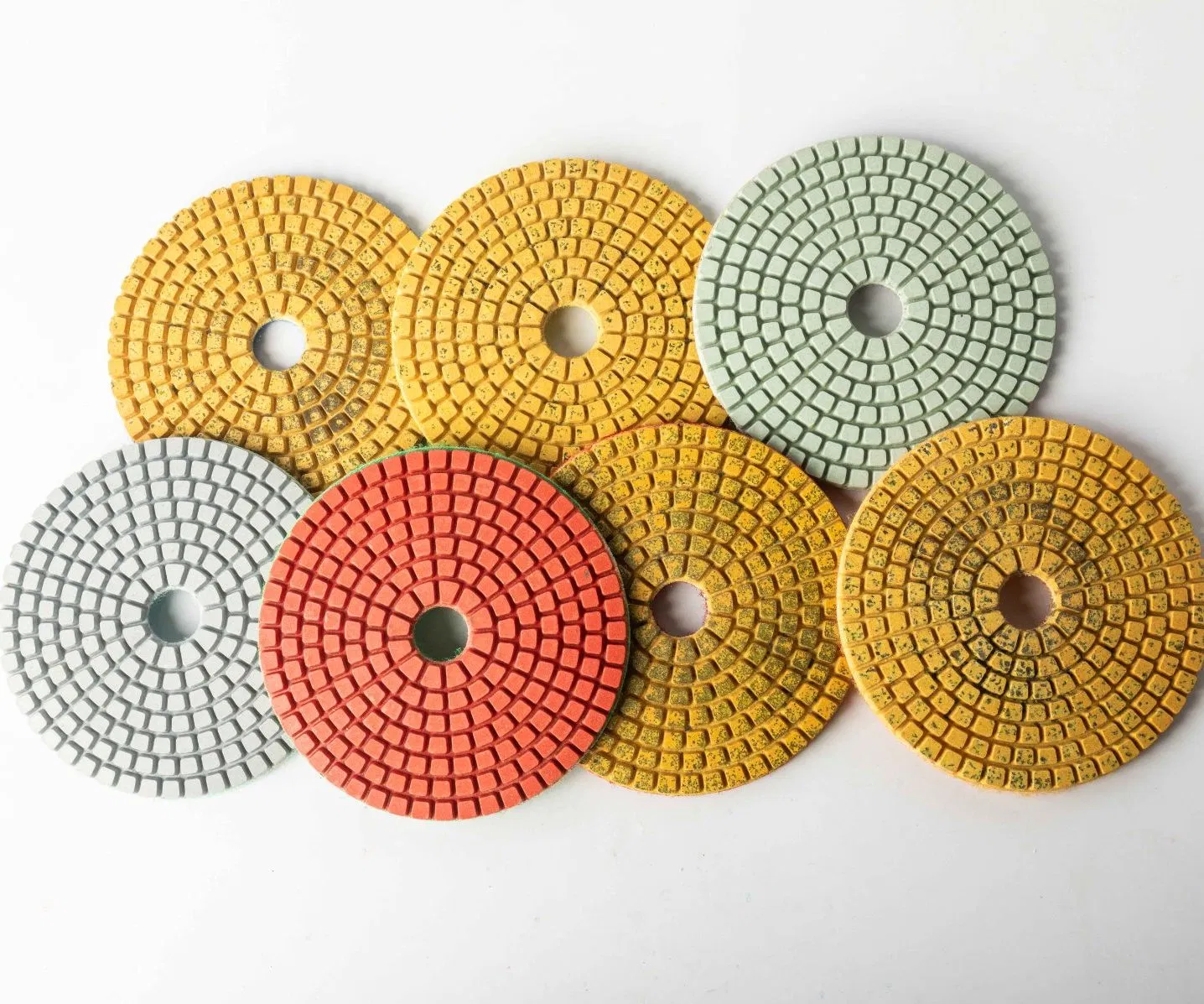 Flexible 4'' Wet Diamond Polishing Pads with Velcro Back