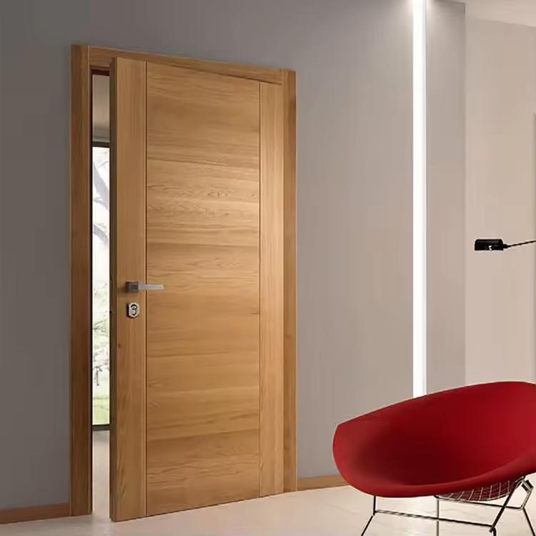 Cbmmart Hot Selling Wood Veneer Flush Swing Casement Wood Doors