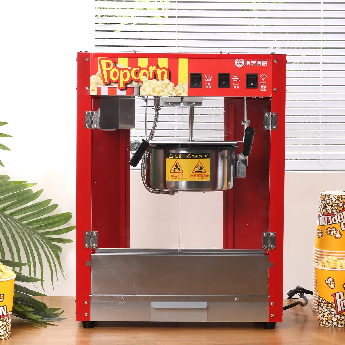 High Performance Small Long Life Flat Top Popcorn Machine for Food Industry