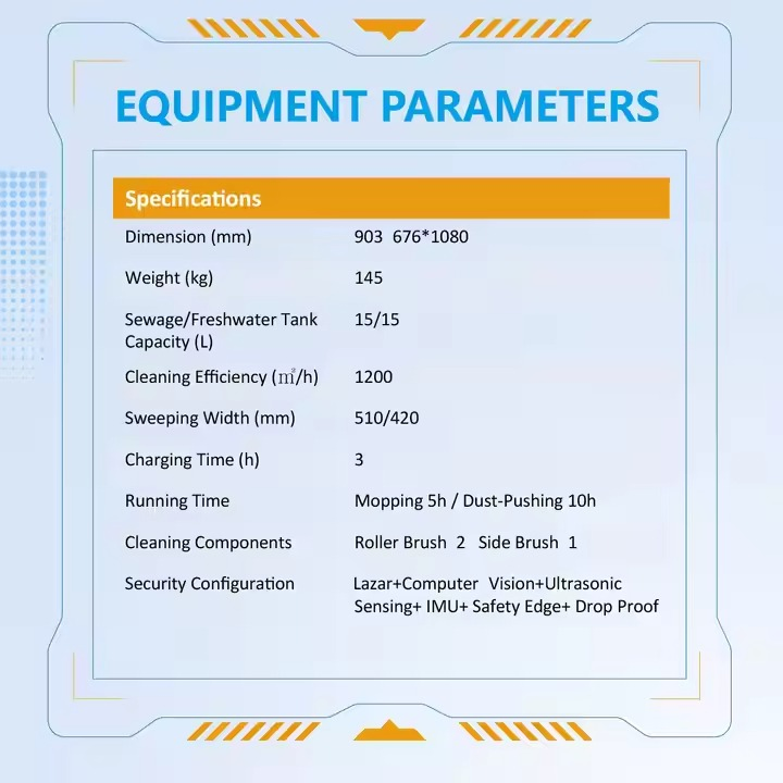 Smart Commercial Cleaning Robotic Scrubber Dryer with Lidar Navigation & Multi-Floor Mapping Robot