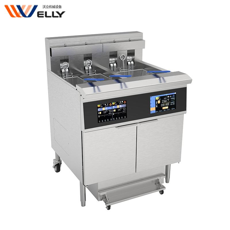 Commercial Electric Home Vacuum Banana Chips Fish High Gas Pressure Deep Fries Fryers Double Tank Machine