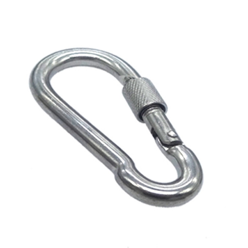 Locking Carabiner Hook Heavy Duty 304 Stainless Steel Large Caribiner for Camping/Swing/Hammock/Hiking/Weight Lifting Machine/Home Gym Equipment