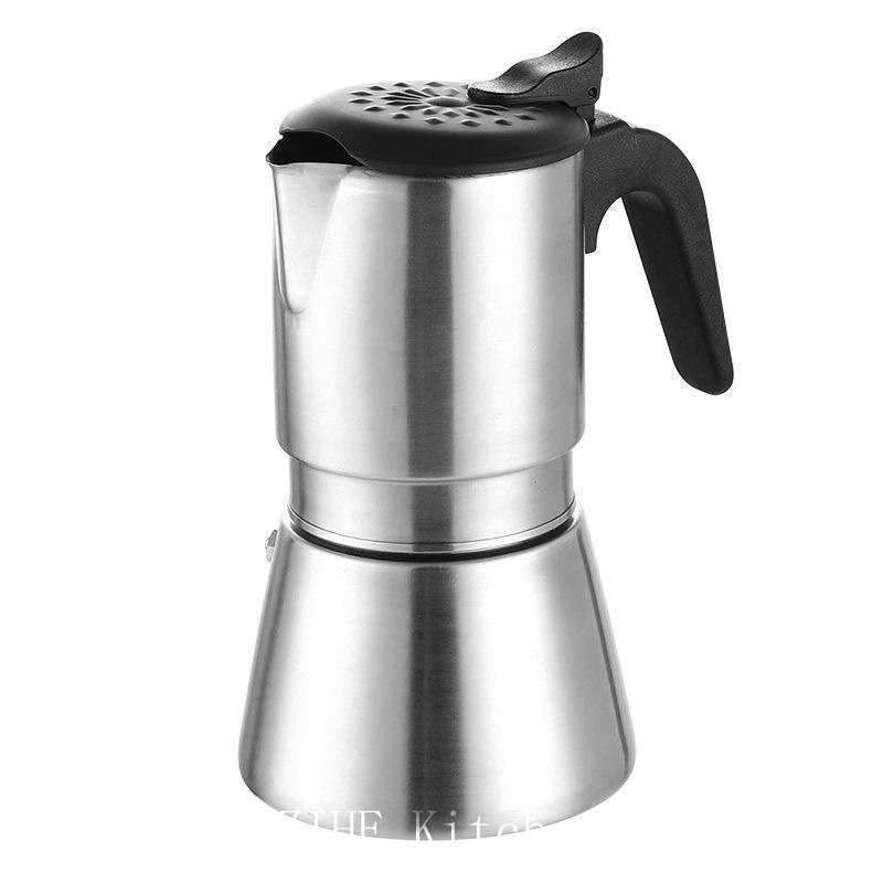 304 Stainless Steel Moka Pot Italian Hand Made Teapot European Style Outdoor Portable