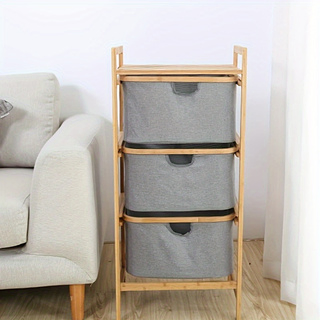 Laundry Basket Storage Basket Bamboo Oxford Cloth Storage Box Desktop Organizer