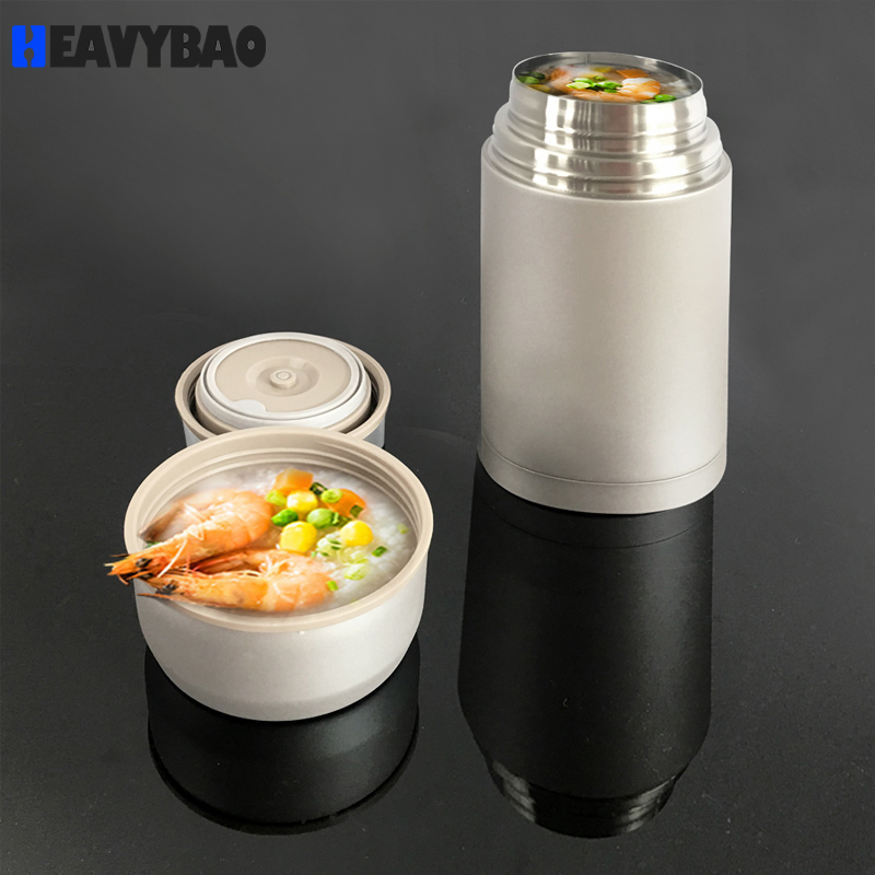 Heavybao High Quality Silver Frosted Stainless Steel Food Thermos Container