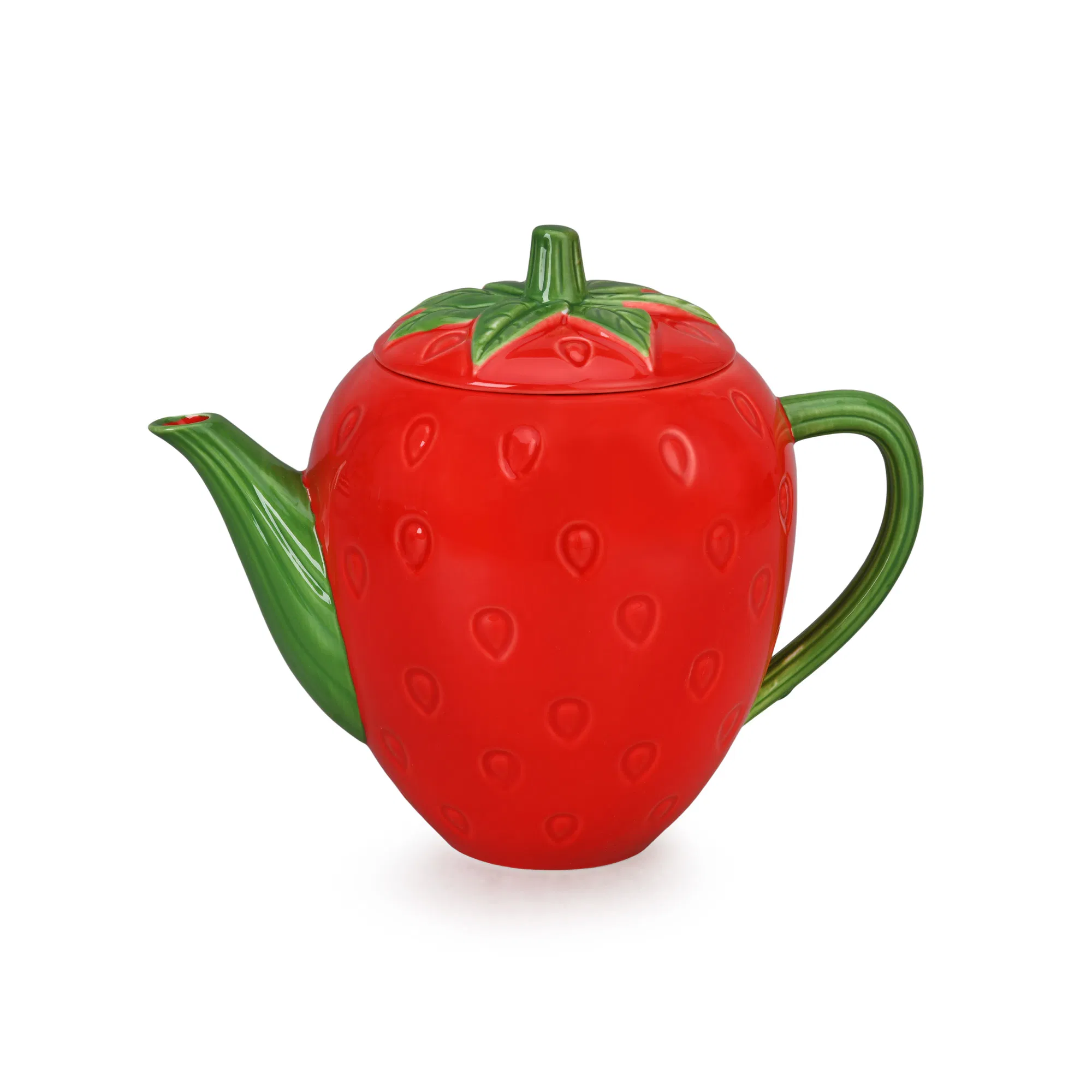 Simulated Strawberry Porcelain Teapot Coffee Cup & Saucer Ceramic Tea Set