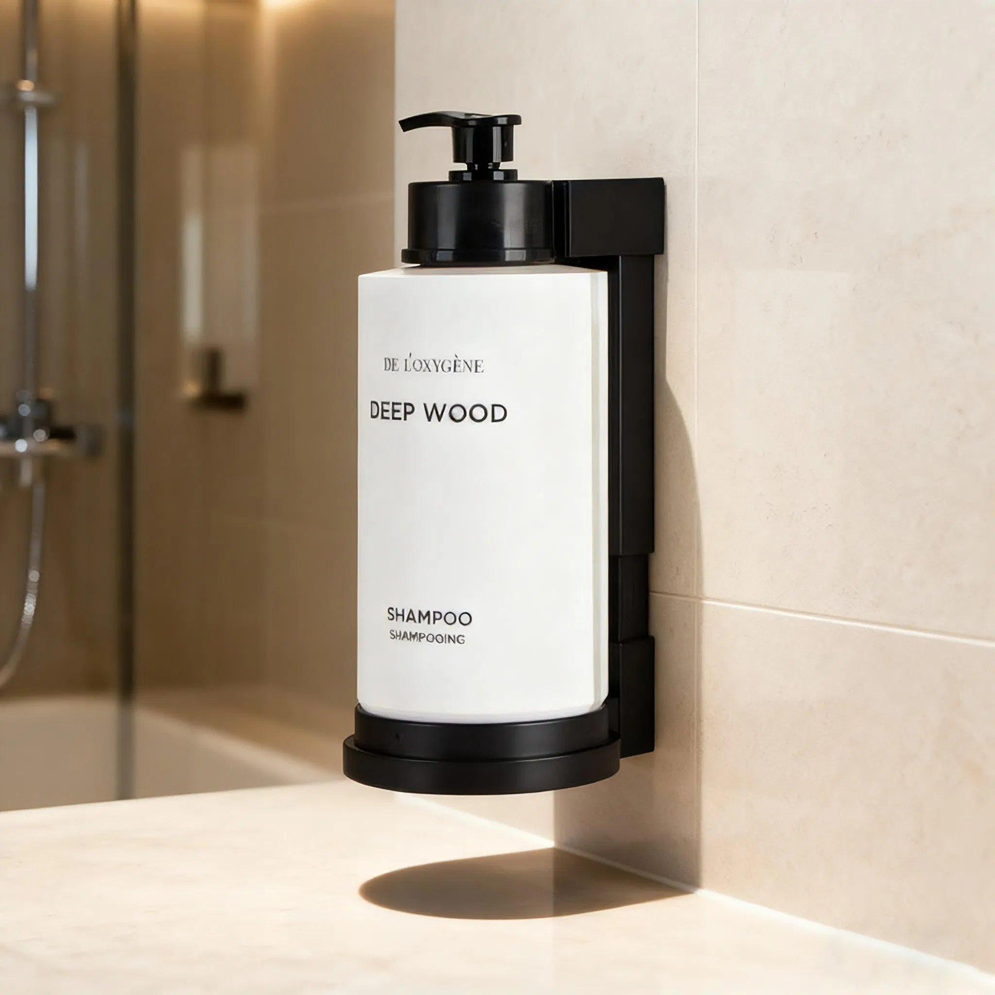 Wall Mounted Soap Dispenser Holder Adjustable Liquid Dispenser Bracket for Hotel Bathroom