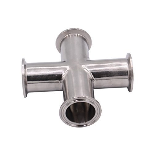 ANSI316 1.5" Sanitary Steel Pipe Connector Stainless Steel Sanitary Pipe Fitting Clamp Cross