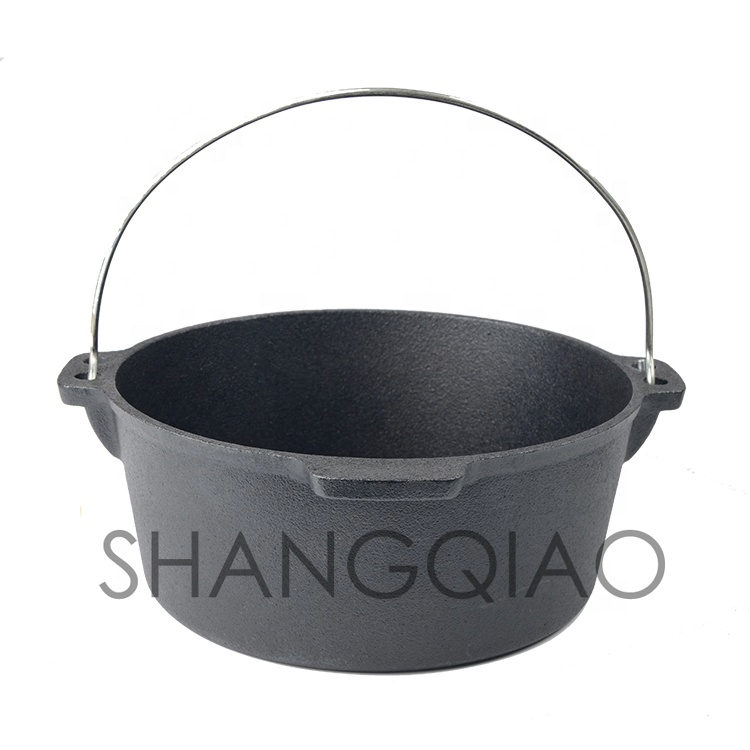 Чугунный походный котелок Dutch Oven с ножками