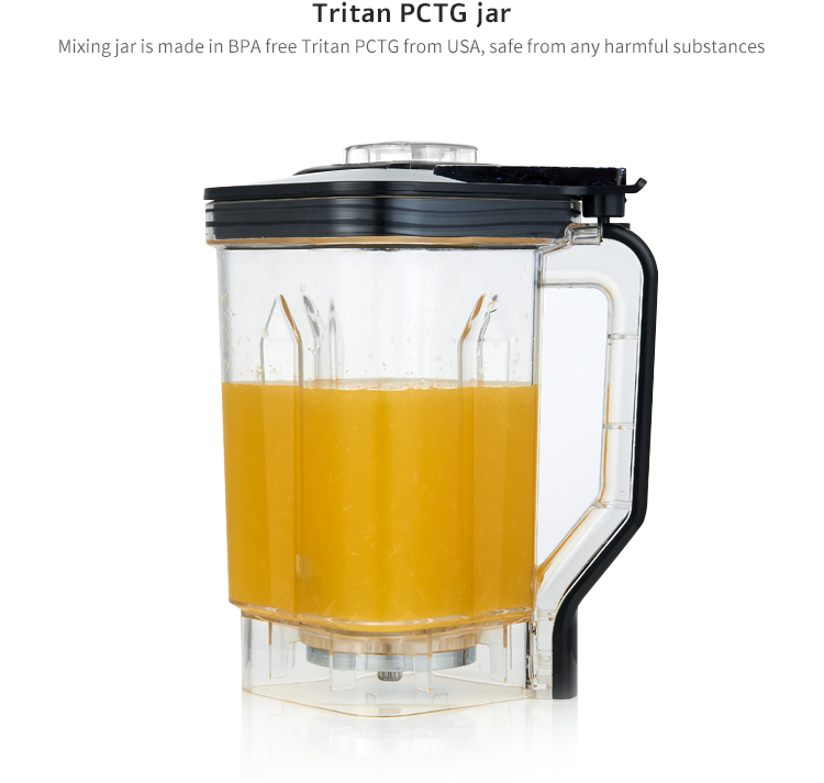 Multifunction Smoothie Juice Food Processor with Lownoise Cover Vacuum Commercial Blender