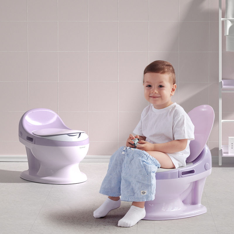 Purple Blue PP Plastic PU Seat Toddler Kid Baby Potty for Training