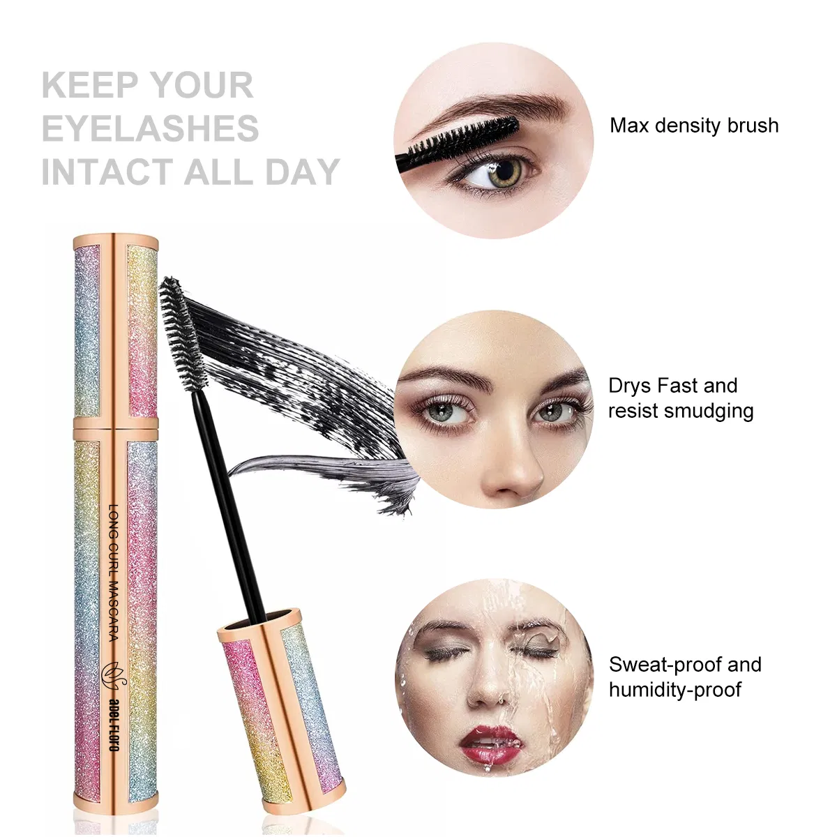 Waterproof Hypoallergenic Extension Lengthening Curling Eyelash 4D Fiber Mascara Makeup