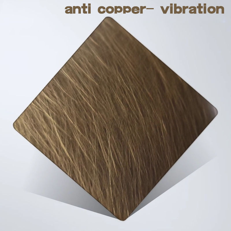 T&C V30 201 304 Vibration Finish PVD Color Coating Decorative Brushed Stainless Steel Sheets for Wall Decoration