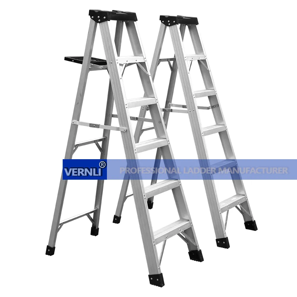 375 Lbs Max Load Aluminum Platform Step Ladder for Construction Use