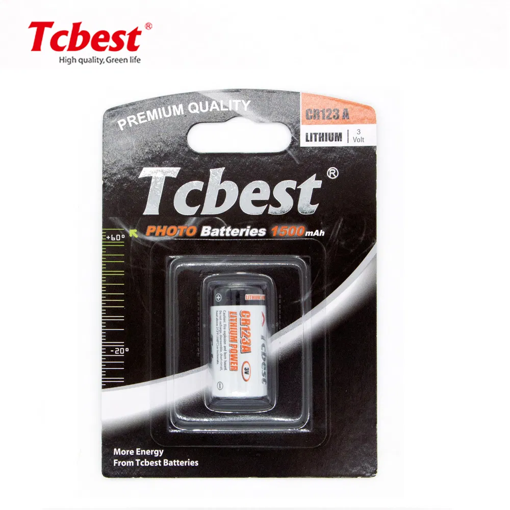 New Best OEM 3V Cr123A Button Cell 1500mAh Non Rechargeable Lithium Battery