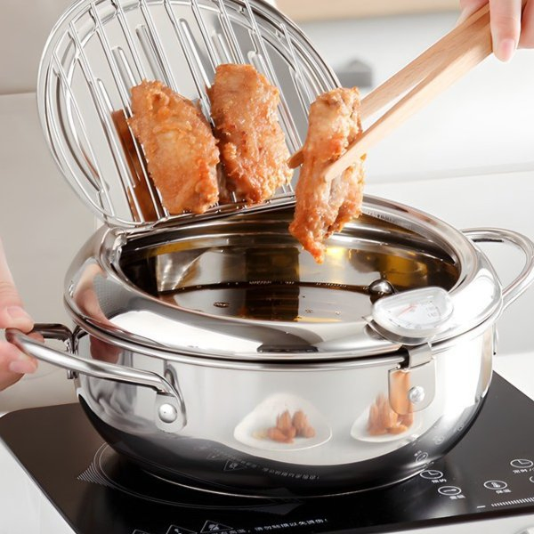 Stainless Steel Fry Pot Big Volume